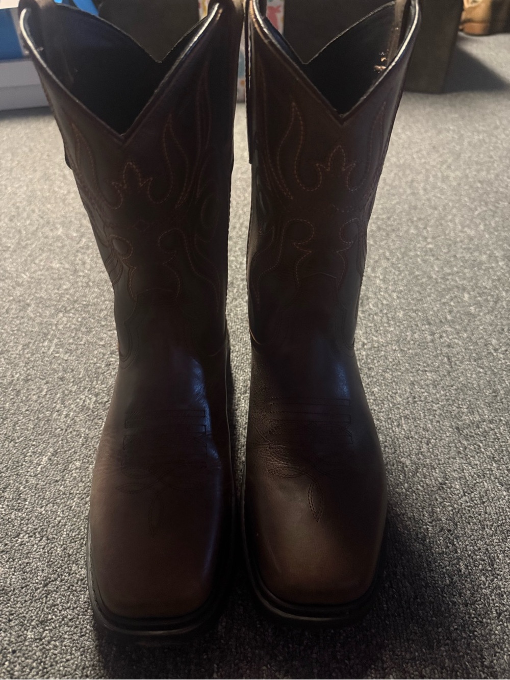J.B. Dillon Men's Dark Brown Western Cowboy Boots